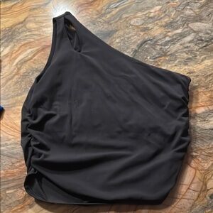 Athleta one shoulder workout top black size large